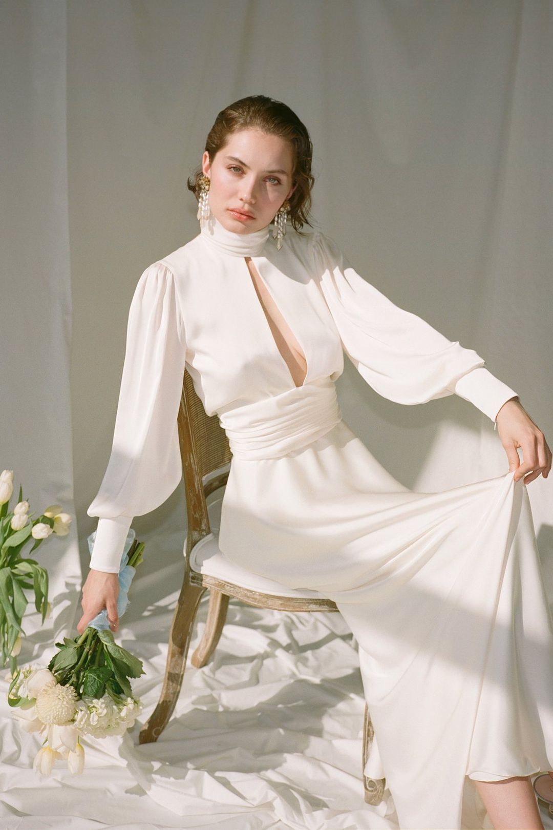 Galaxy White Evening Gown