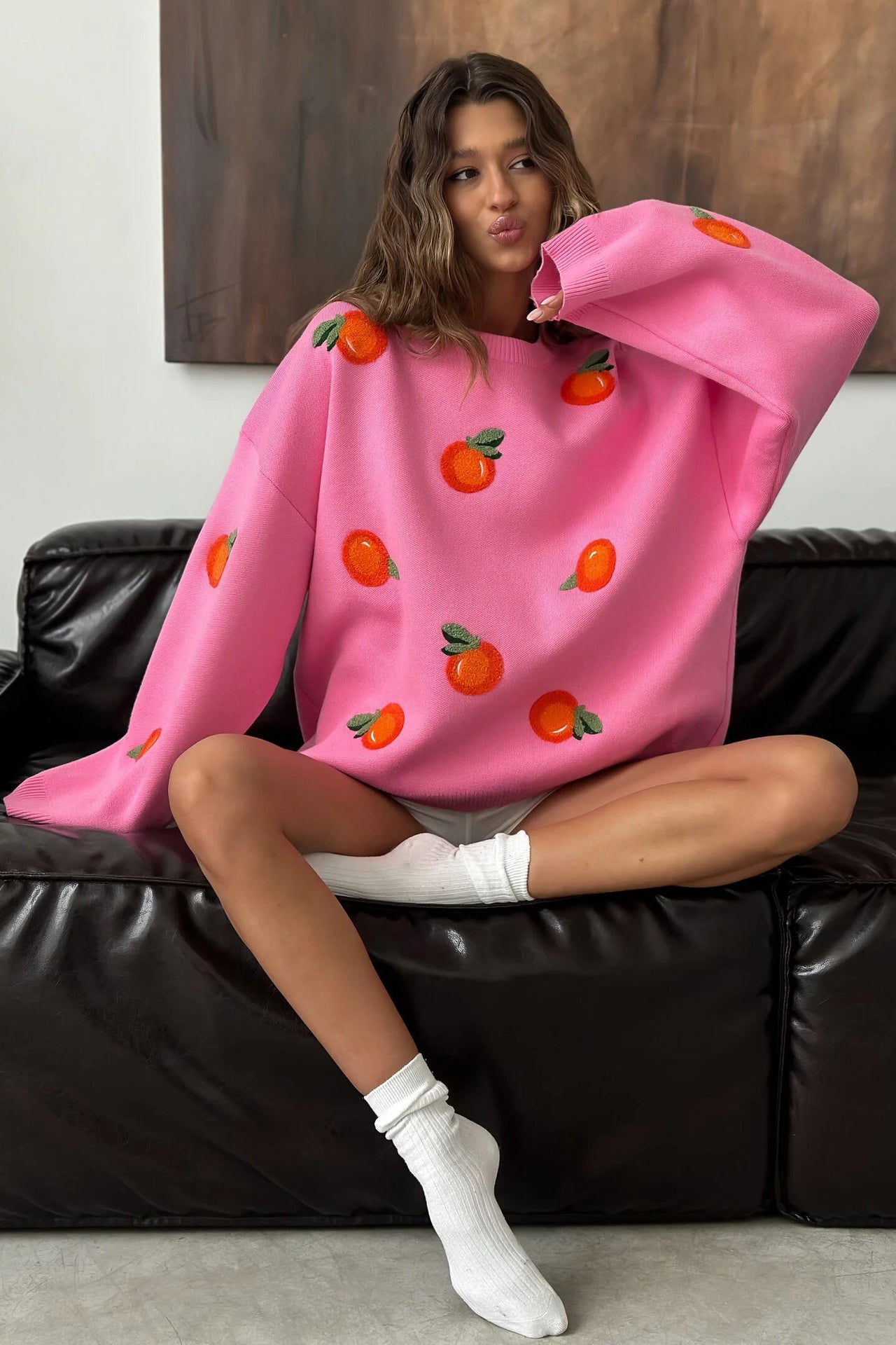 Abito lungo svasato con pizzo ricamato Joa