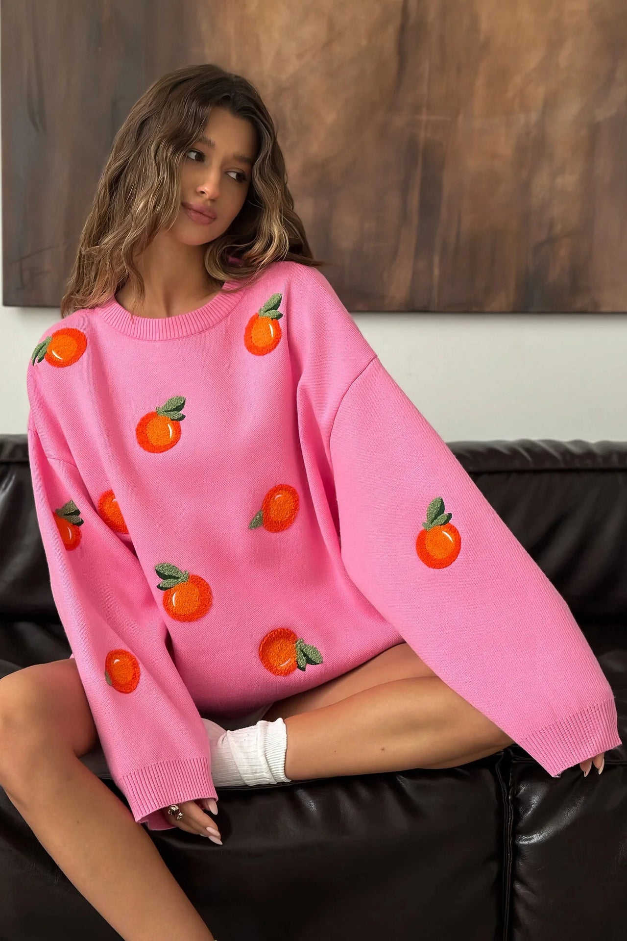 Abito lungo svasato con pizzo ricamato Joa