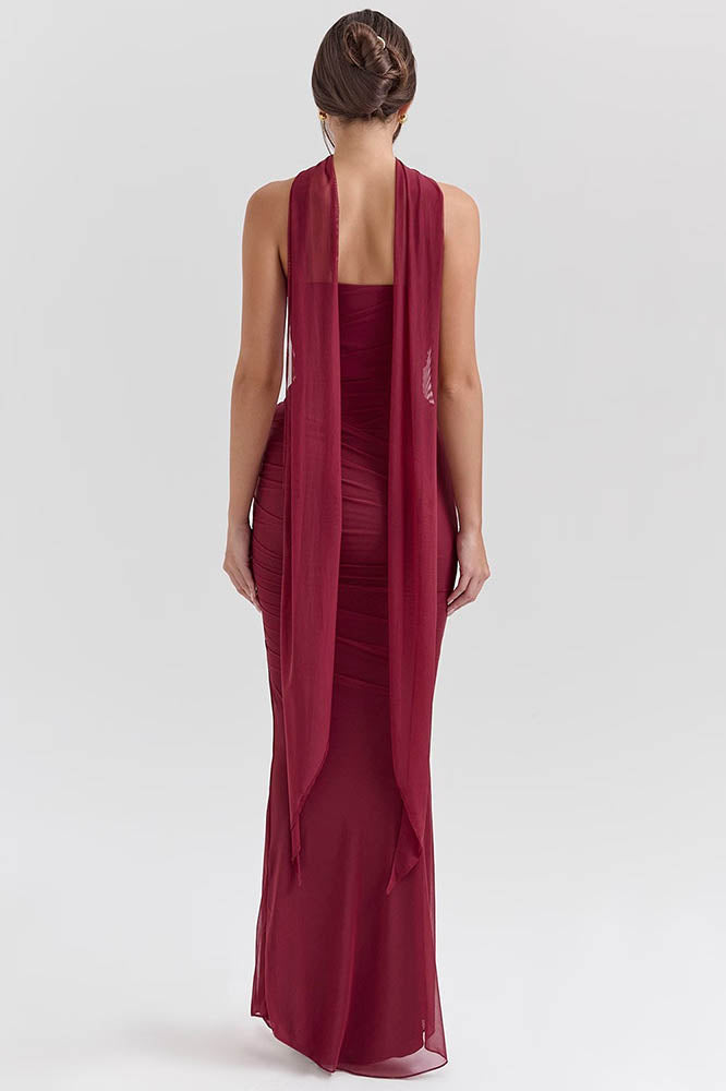 Flowy Tie Strapless Slimming Skirt Set