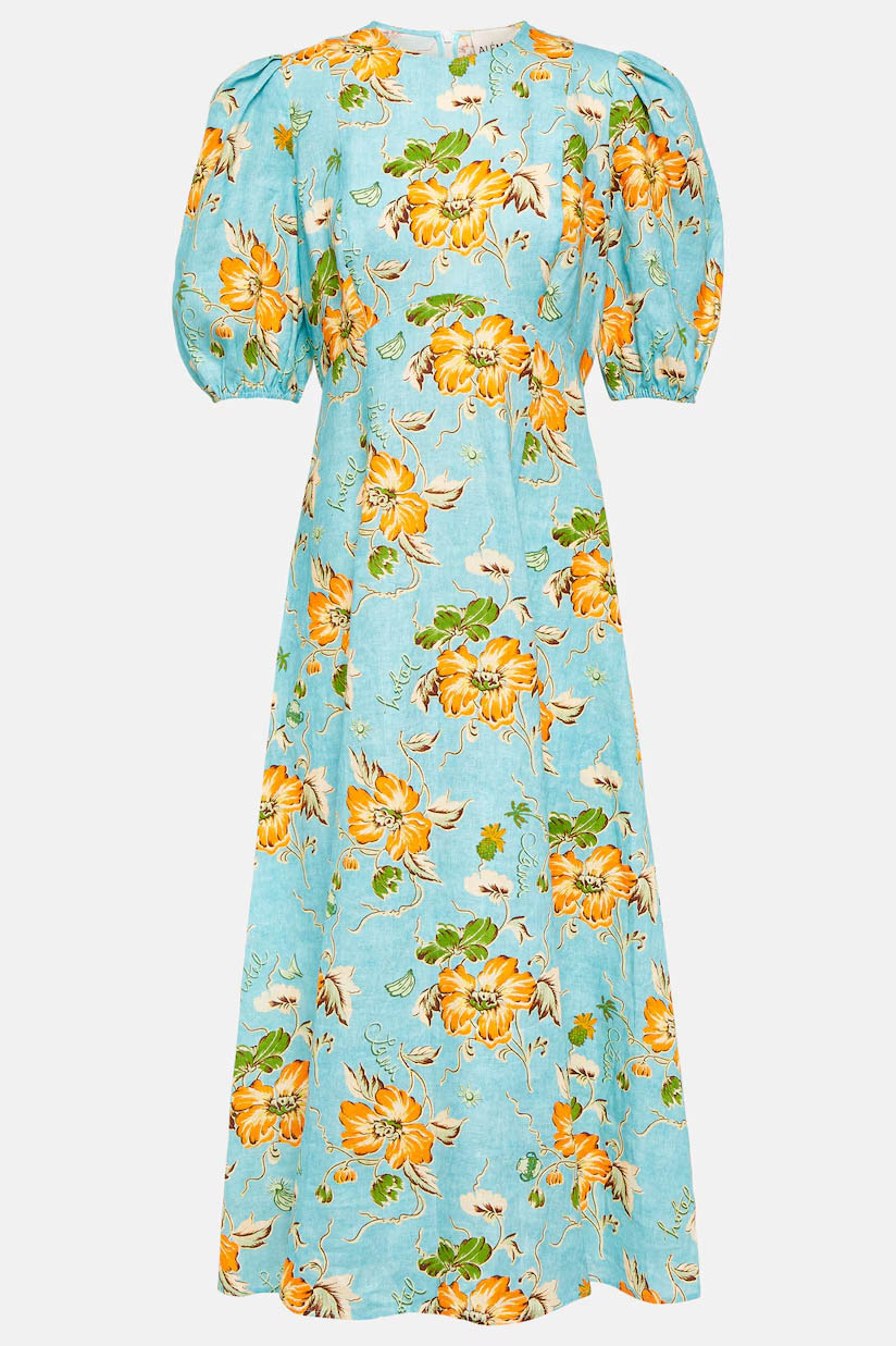 Fine Satin Blummendrock Batwing Sleeve Hosen Set - Orange