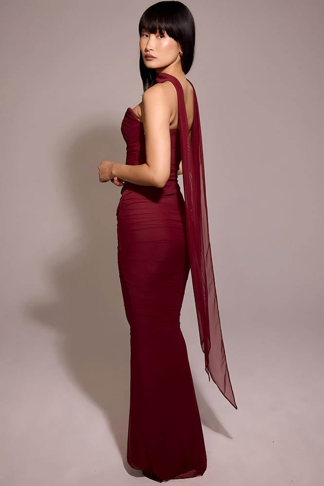 Flowy Tie Strapless Slimming Skirt Set