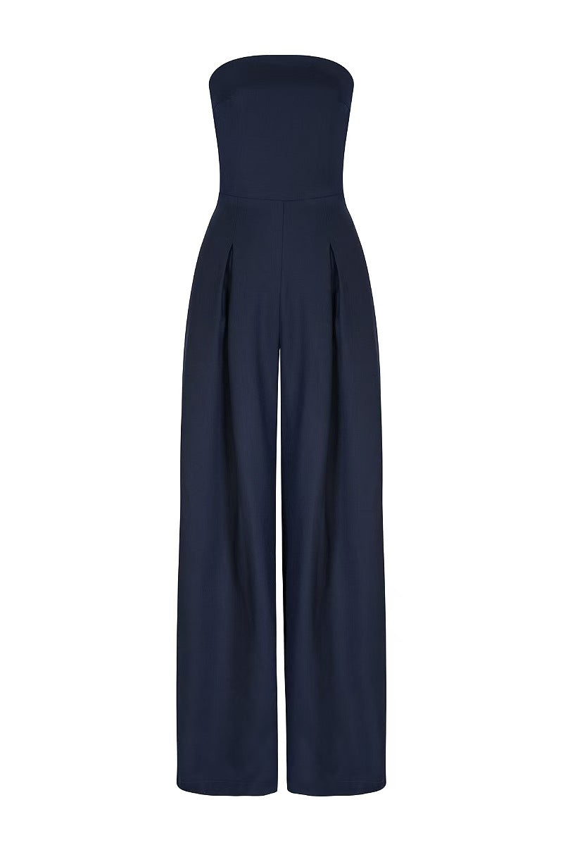 Starry Night-Strapless Backless Jumpsuit