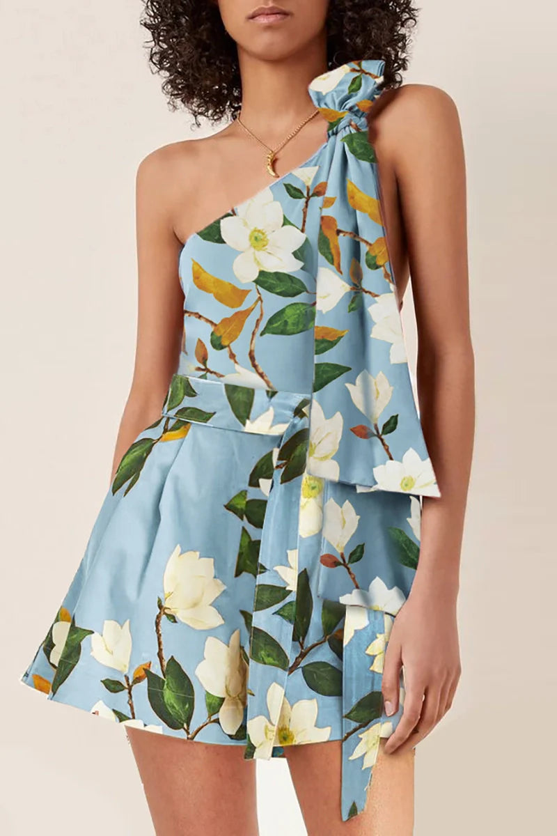 Fresh Floral One Piece Swimsuit Set