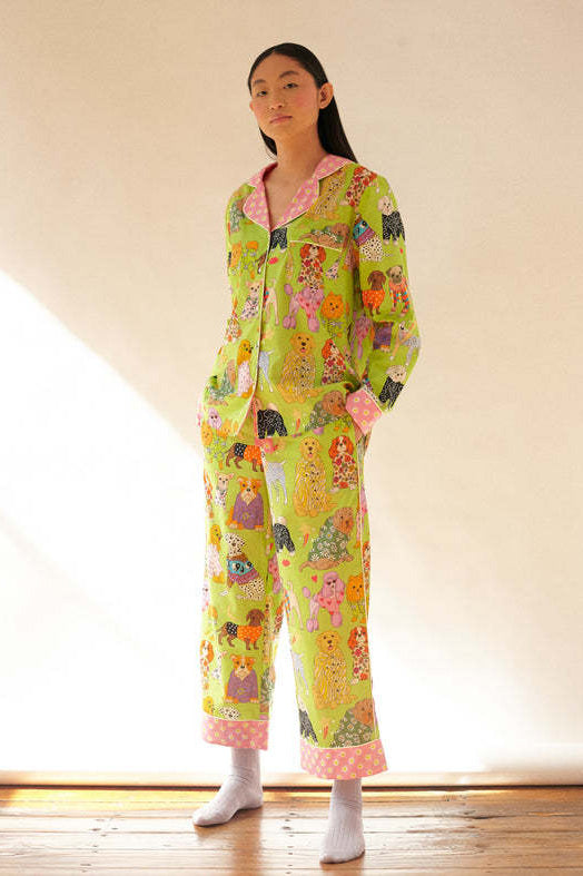 Künstlerische Illustrations-Pyjama-Set