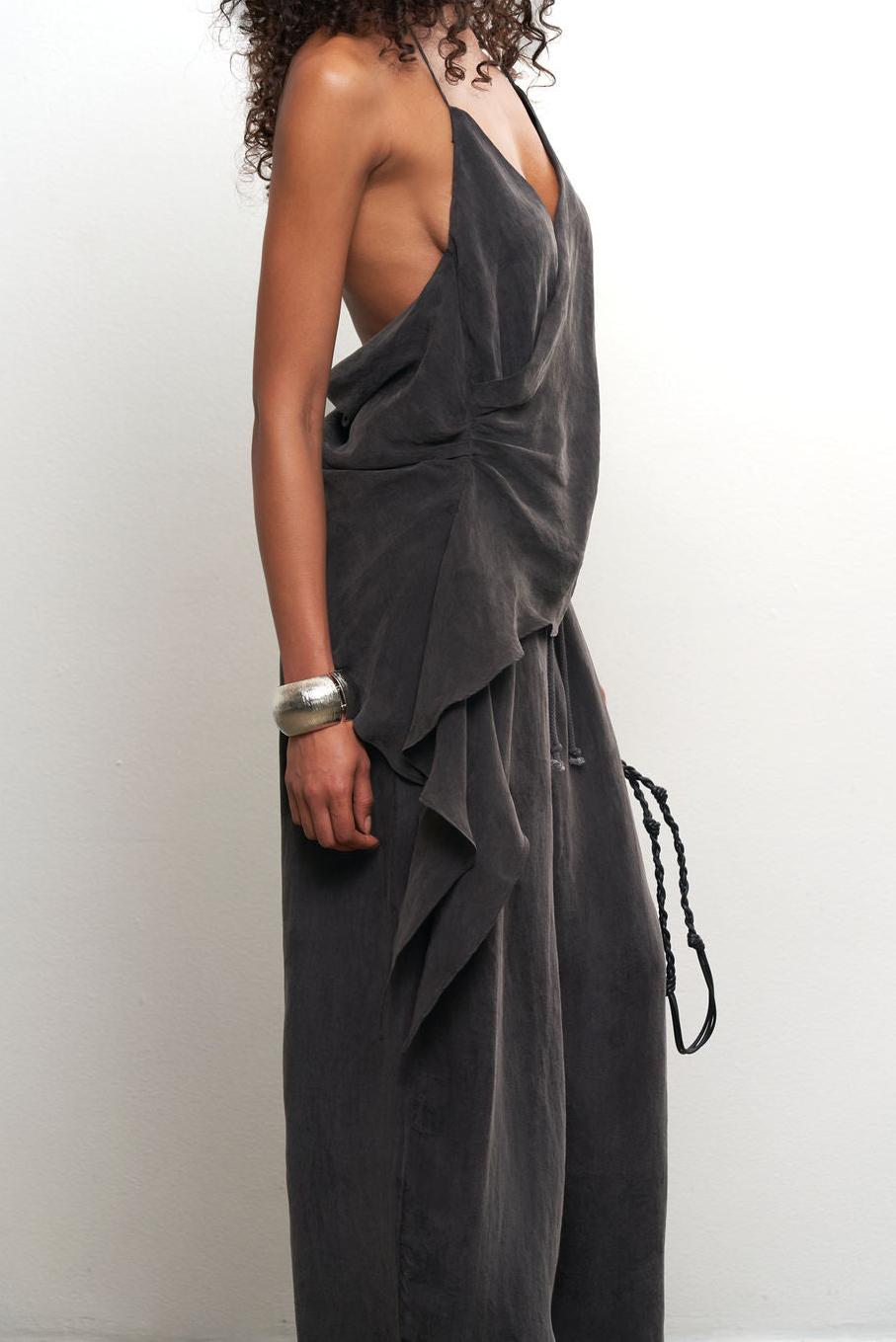 Taupe Drape Pants Set