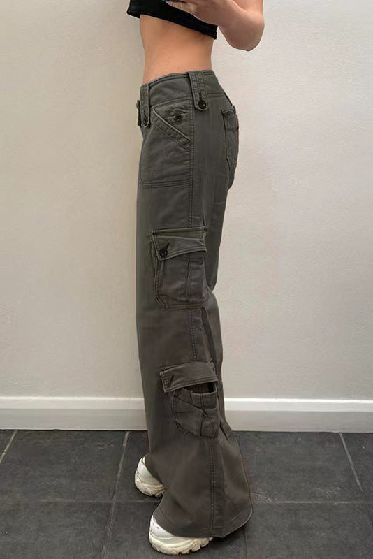 Jeans dritti con dettagli in strass