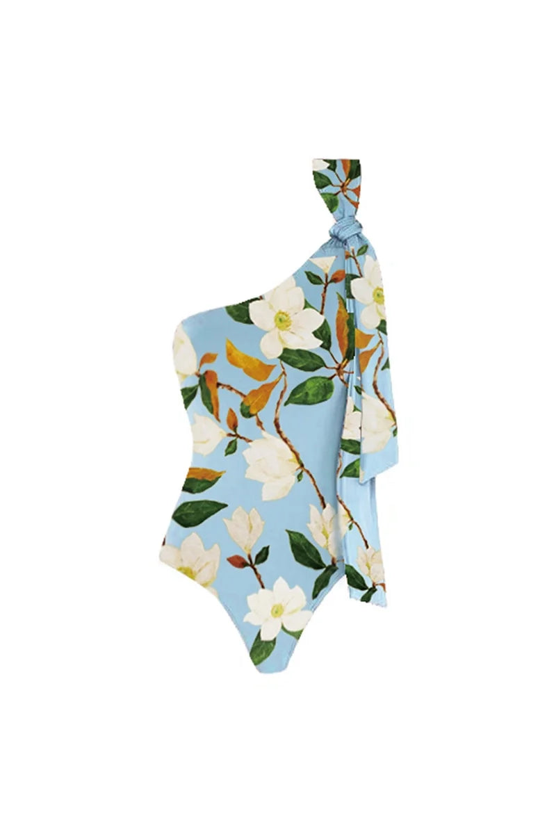 Fresh Floral One Piece Swimsuit Set