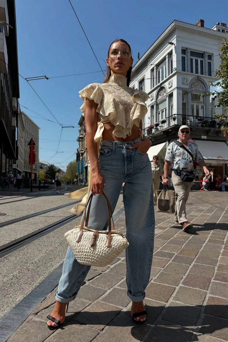 Lightness Streamer Lace Crop Top