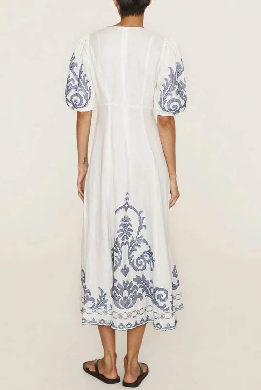 Fine Satin Blummendrock Batwing Sleeve Hosen Set - Orange