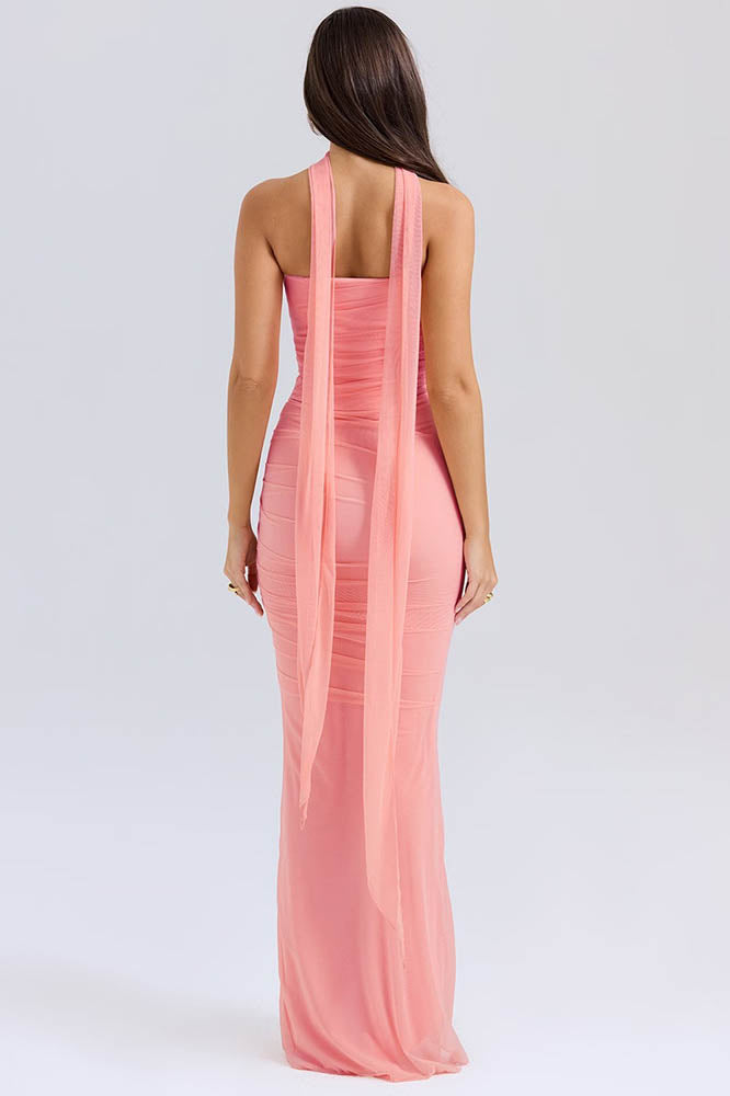 Flowy Tie Strapless Slimming Skirt Set