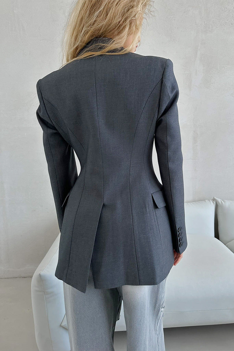 فستان جريس ميدي بأكمام قصيرة وأكمام قصيرة