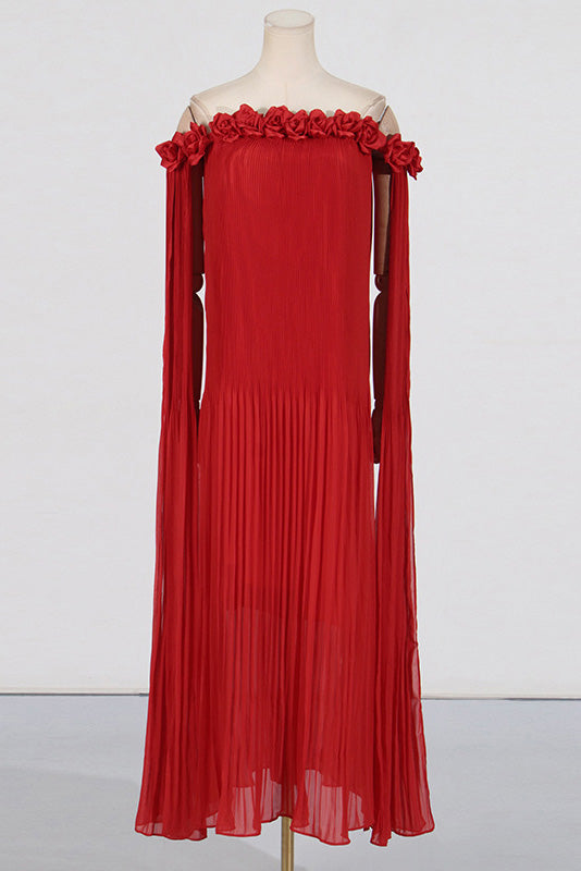 3D Blummen Maxi Kleed