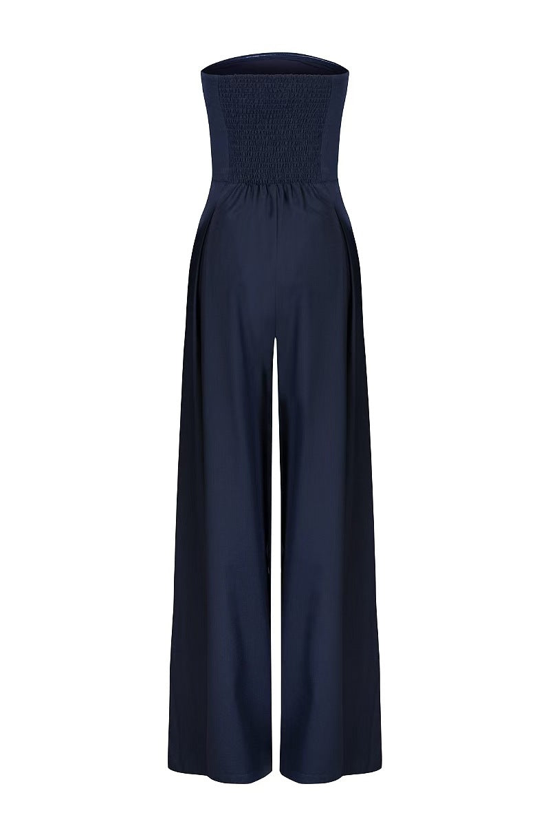Starry Night-Strapless Backless Jumpsuit