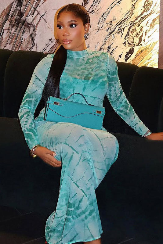 Spaass Hummer-Print fléissend Maxi-Kleed