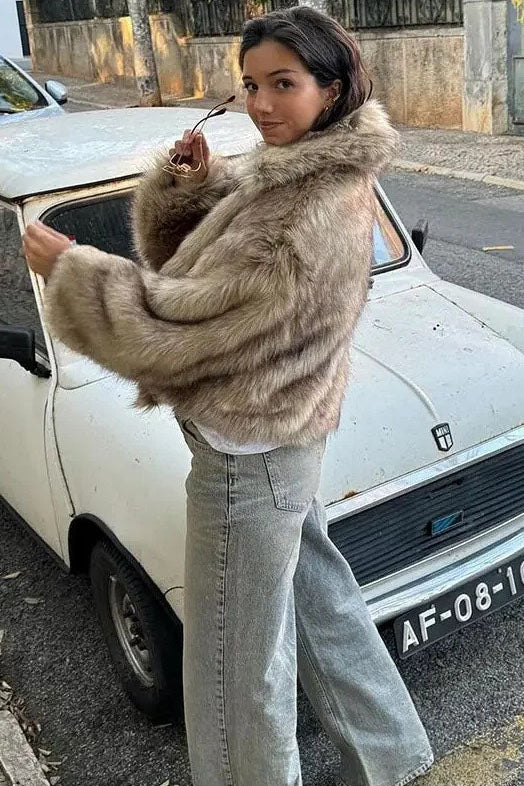 Stylische Kunstlederjacke