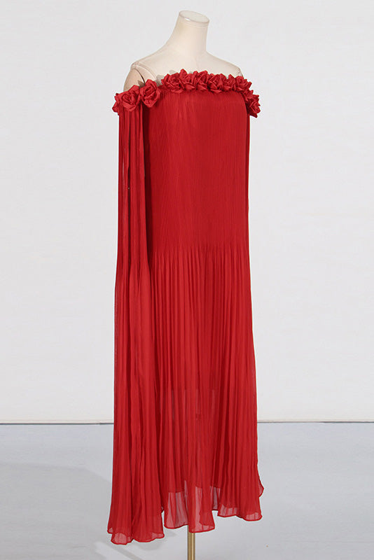 3D Blummen Maxi Kleed