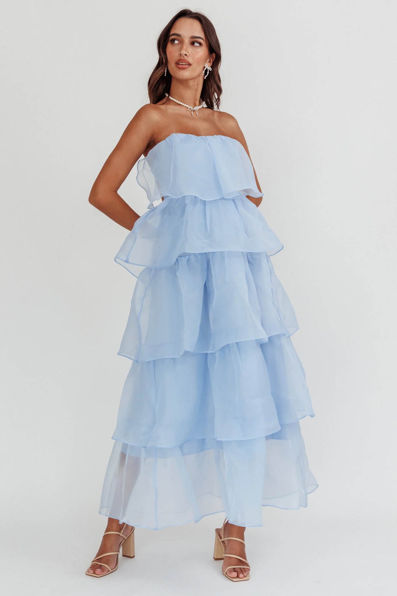 Sunlit Ruffle Cascade Dress