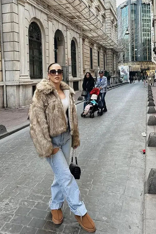 Stylische Kunstlederjacke