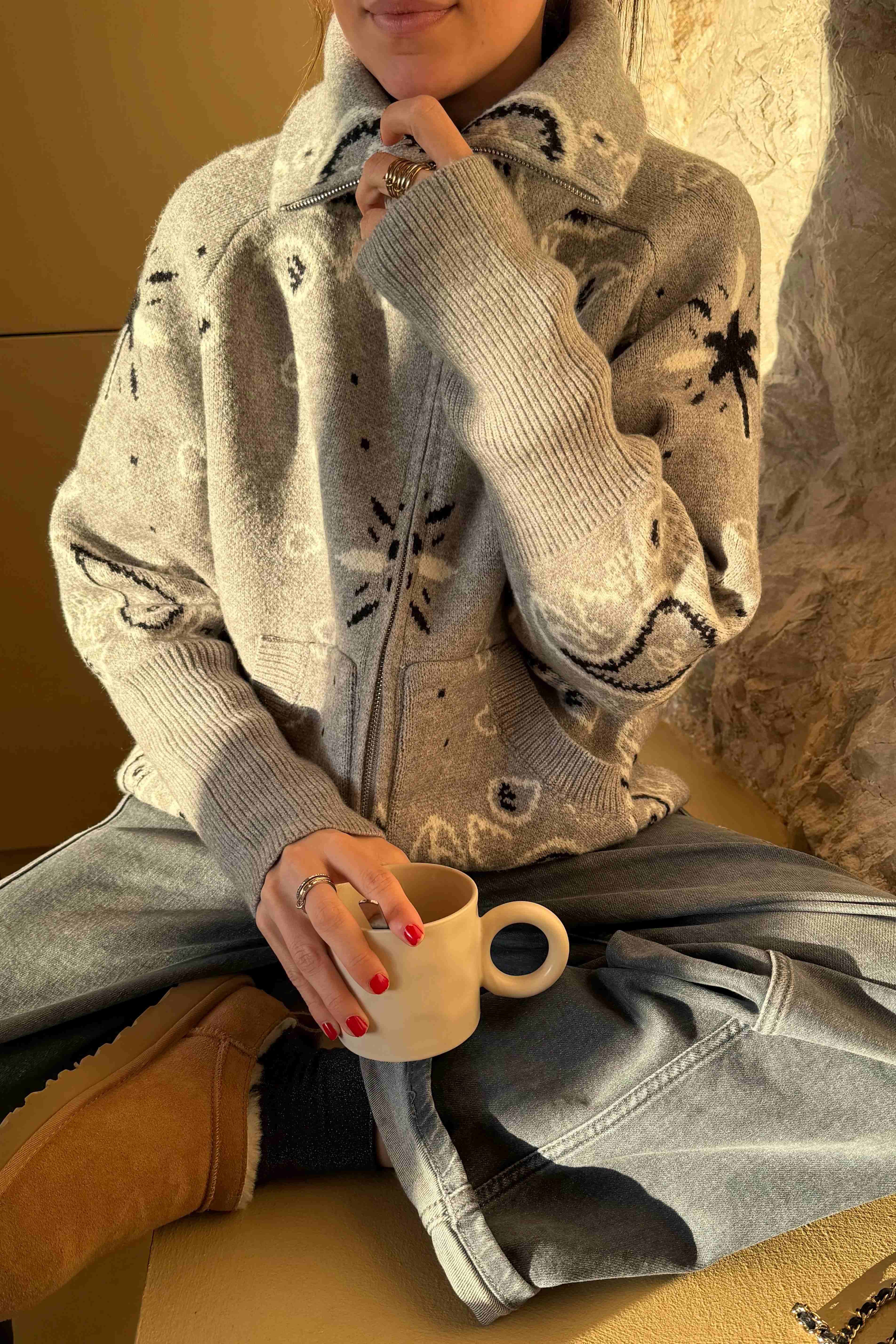 Garden Glow Mini-Kleed mat Spëtzesaum