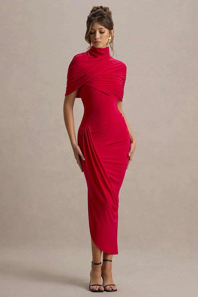 Joa Broderet Blonde Trimmet Flare Maxi Kjole