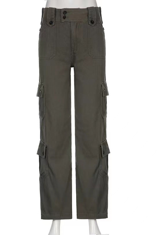 Jeans dritti con dettagli in strass