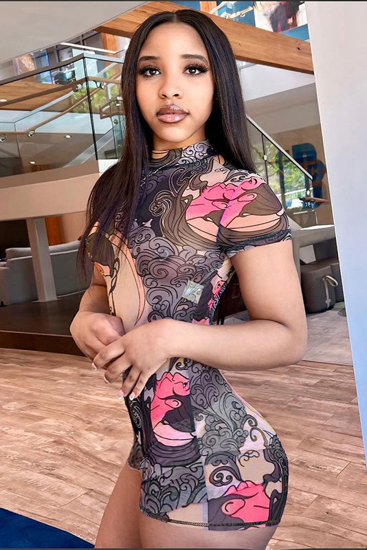 Joanne Lace Mini Blazer-kjole