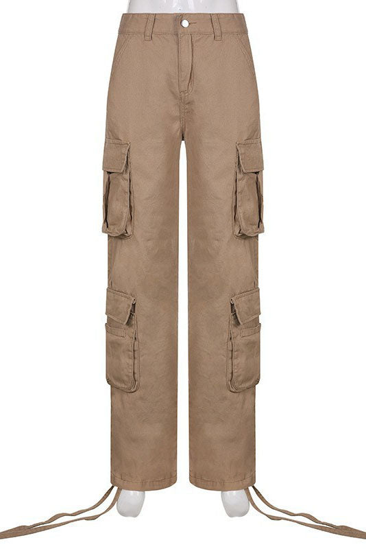 Denim Cargo med høy midje