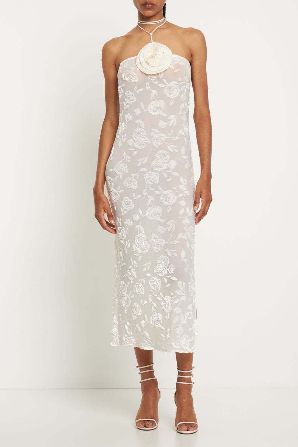 “White Rose Dream” Neck Hanging Dress