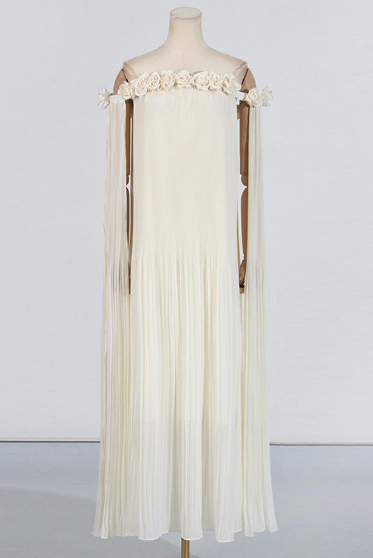 3D Blummen Maxi Kleed