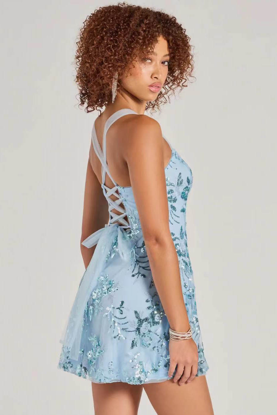 Glam Night Sequin Slip Mini Dress