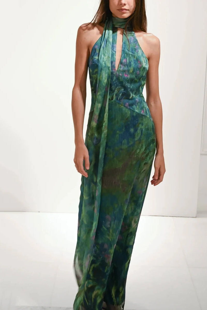 Monet maxi Dress - Irises