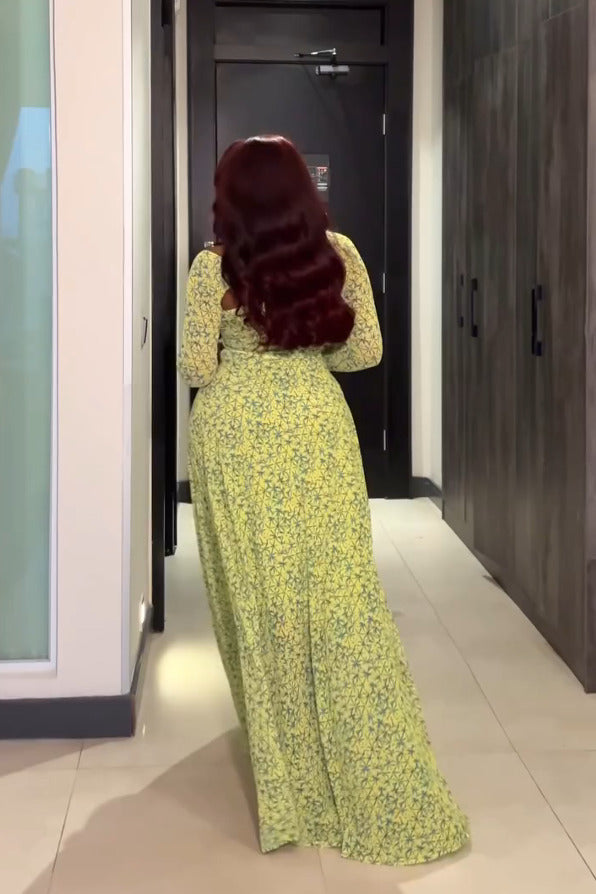 Floral Cutout Maxi Dress