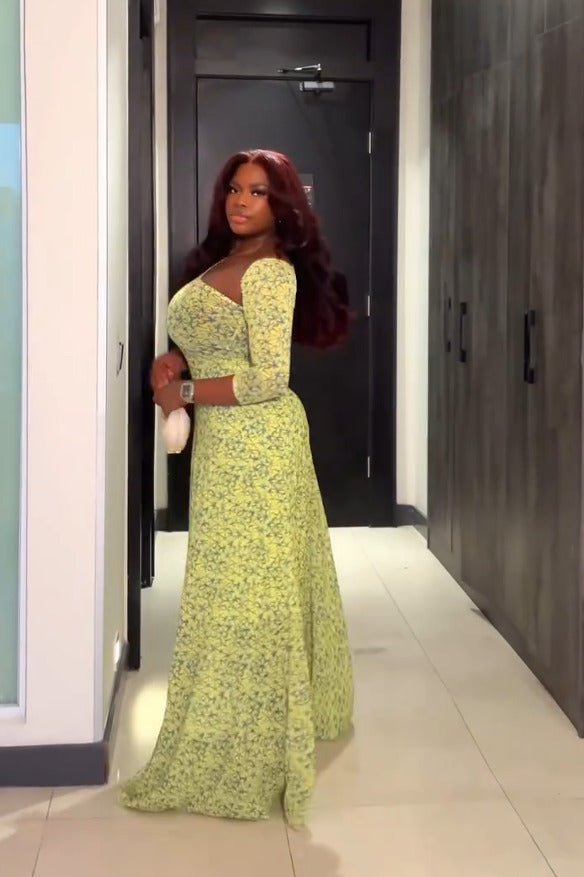 Floral Cutout Maxi Dress