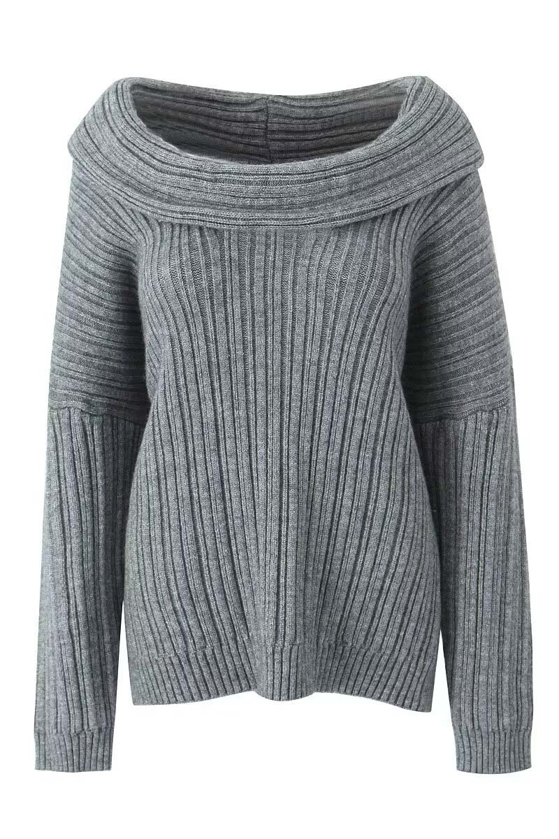 Lazy Style Solid Faarf Irregulär Strécken Top