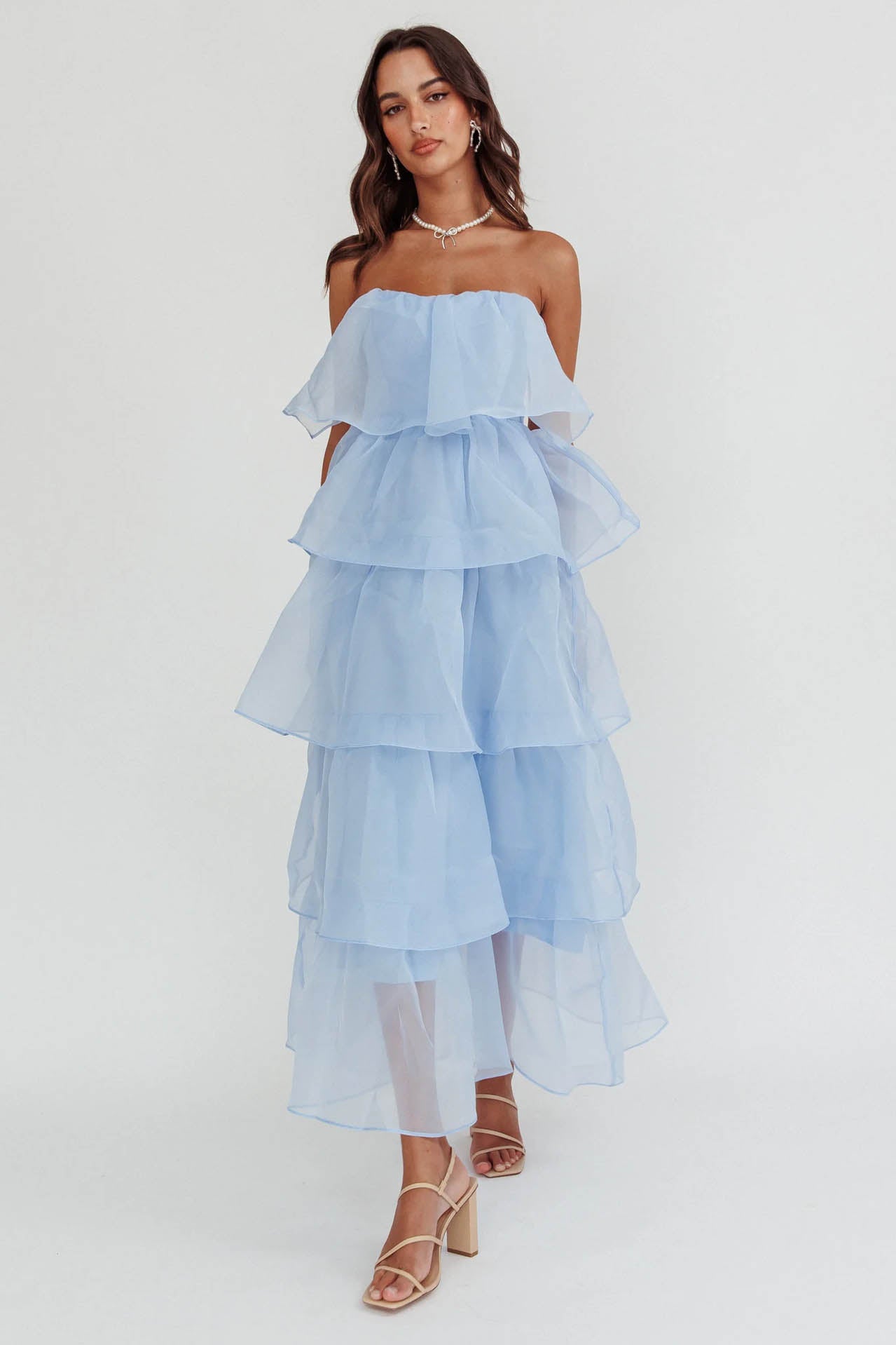 Sunlit Ruffle Cascade Dress