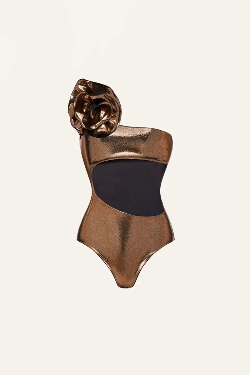 Floral Cutout Swimsuit Set