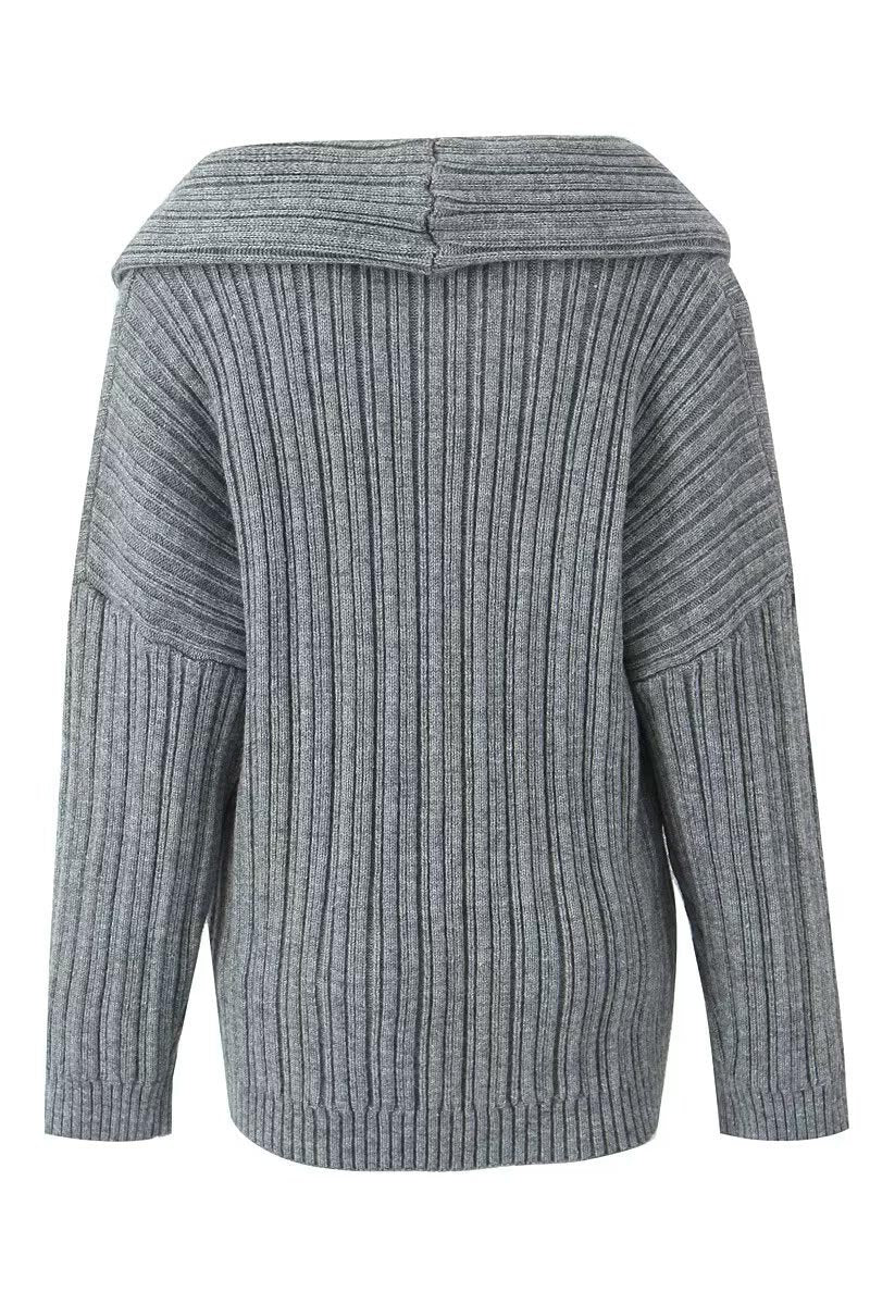 Lazy Style Solid Faarf Irregulär Strécken Top