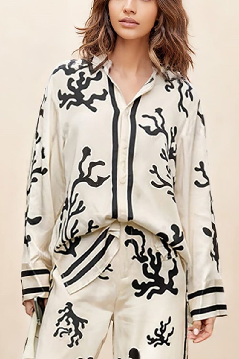 Sada kalhot s potištěnou siluetou širokých nohou