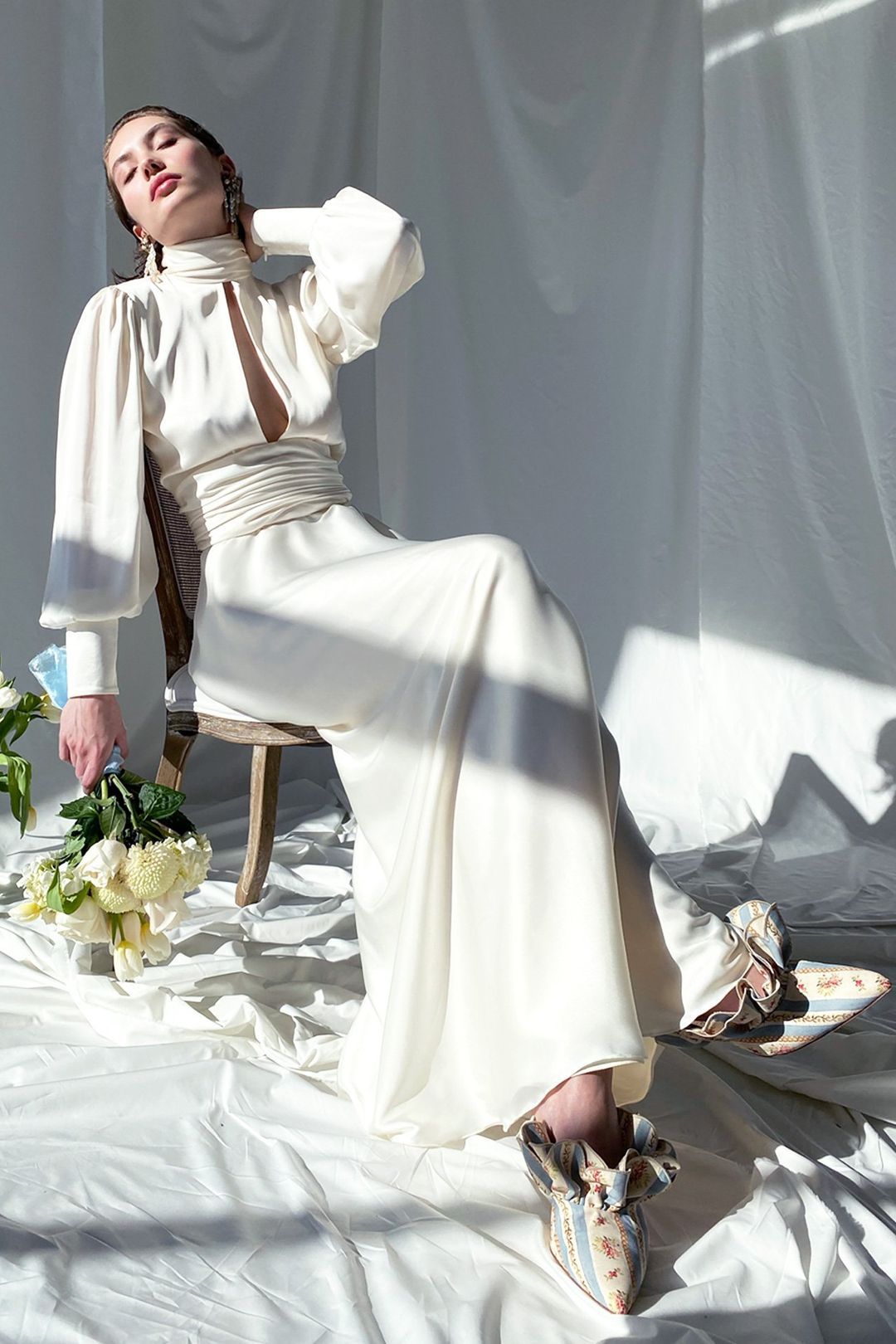 Galaxy White Evening Gown