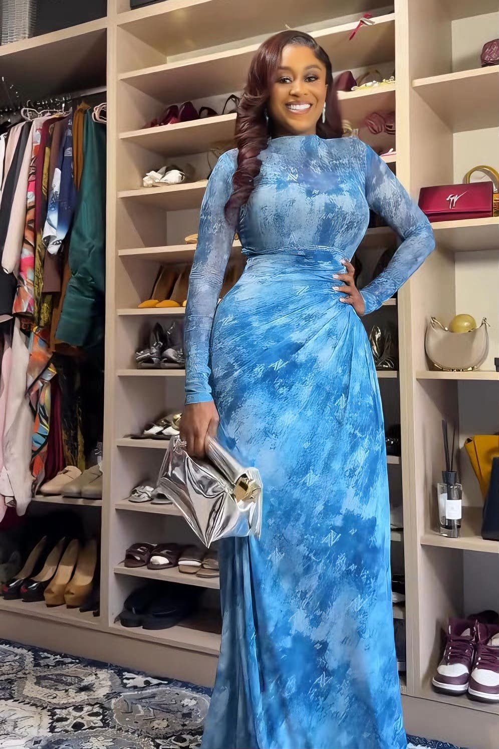 Arctic Dye Luxury Maxi Dress