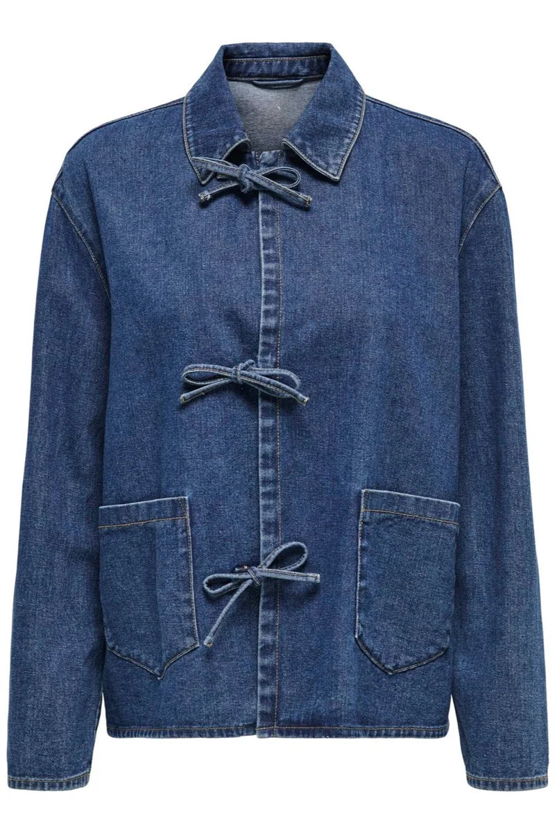 Tie mørkeblå denimjakke