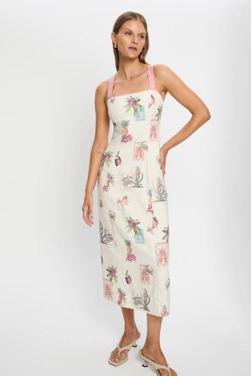 Tie-Waist Tank Midi Dress