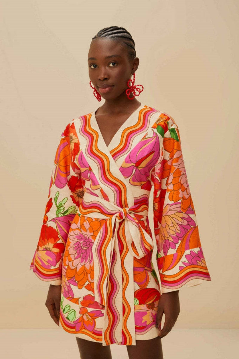 Casual Belted Linen Dress