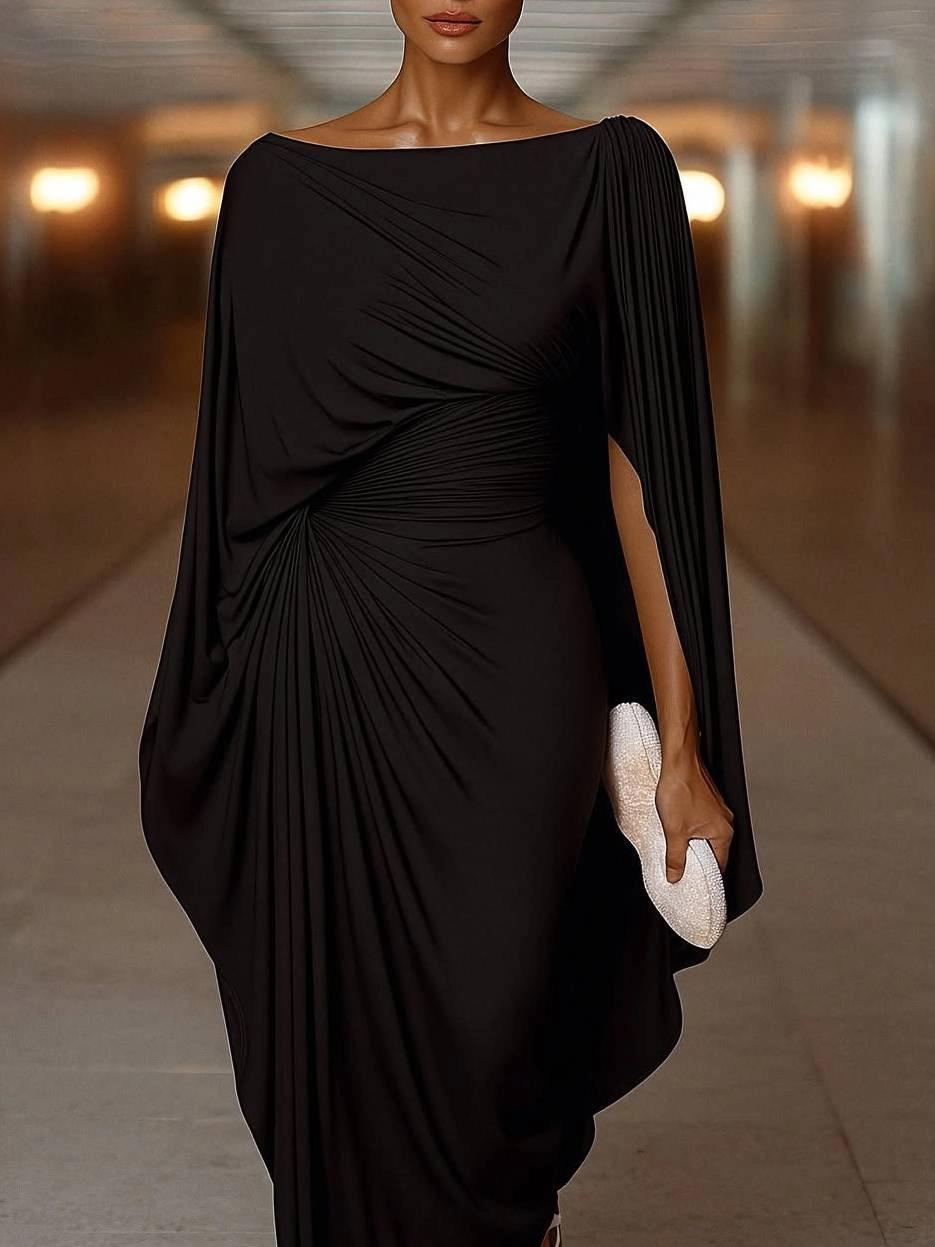 Robe Maxi Cape Corsage