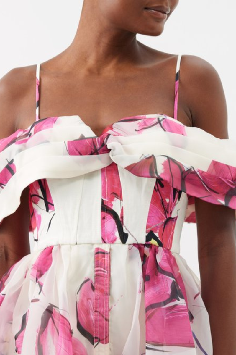 Abito lungo floreale Eglantine