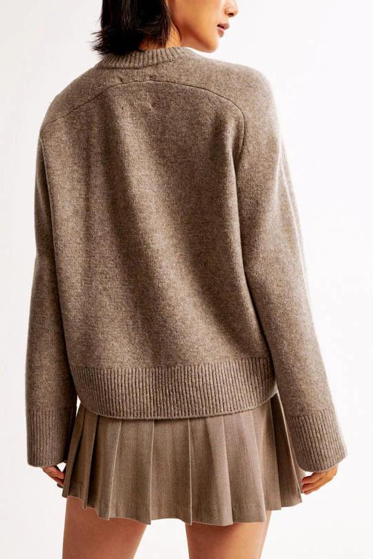 Cozy Knit Sweater & Pleated Mini Skirt Set