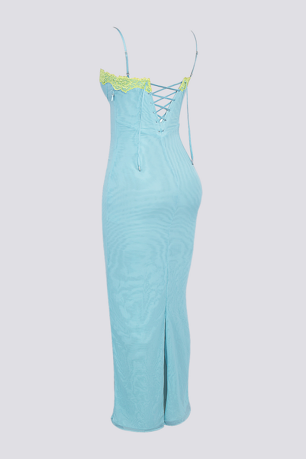 Robe Maxi à Fente Margaux Spaghetti