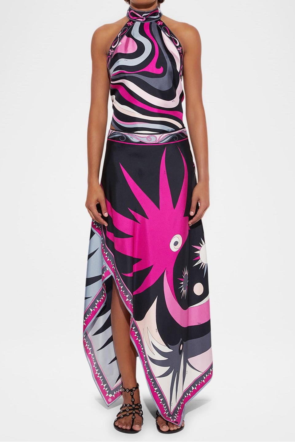 Mengqi Abstract Skirt Set