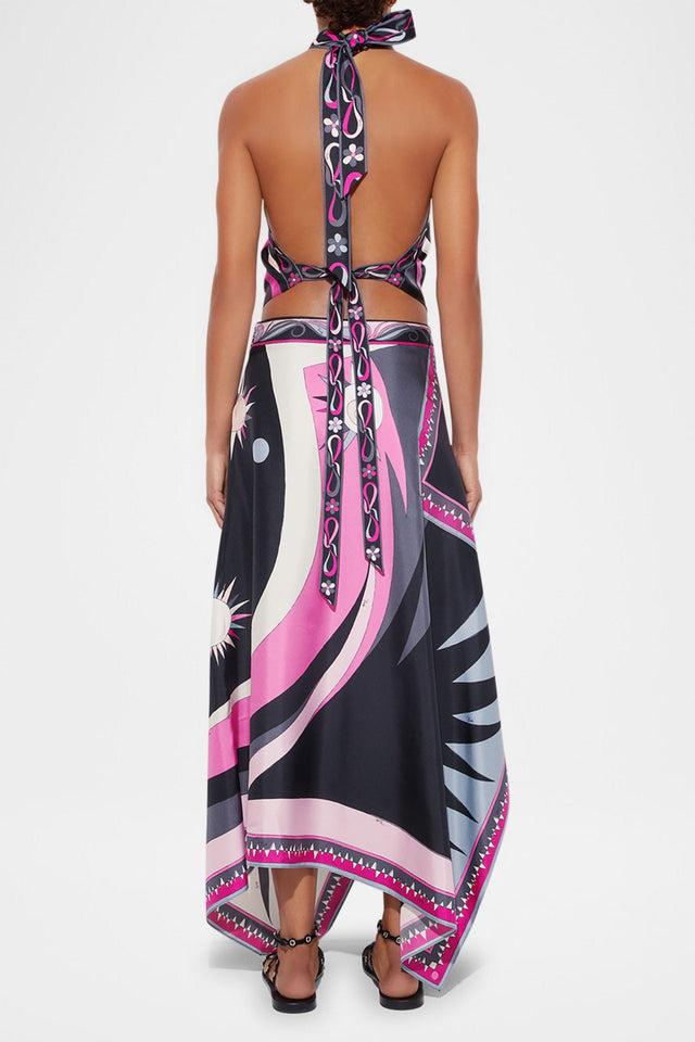 Mengqi Abstract Skirt Set